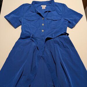 DKNY Blue Belted Shirt Dress Size 4